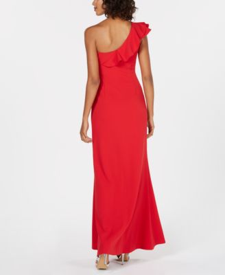 One Shoulder Red Dress